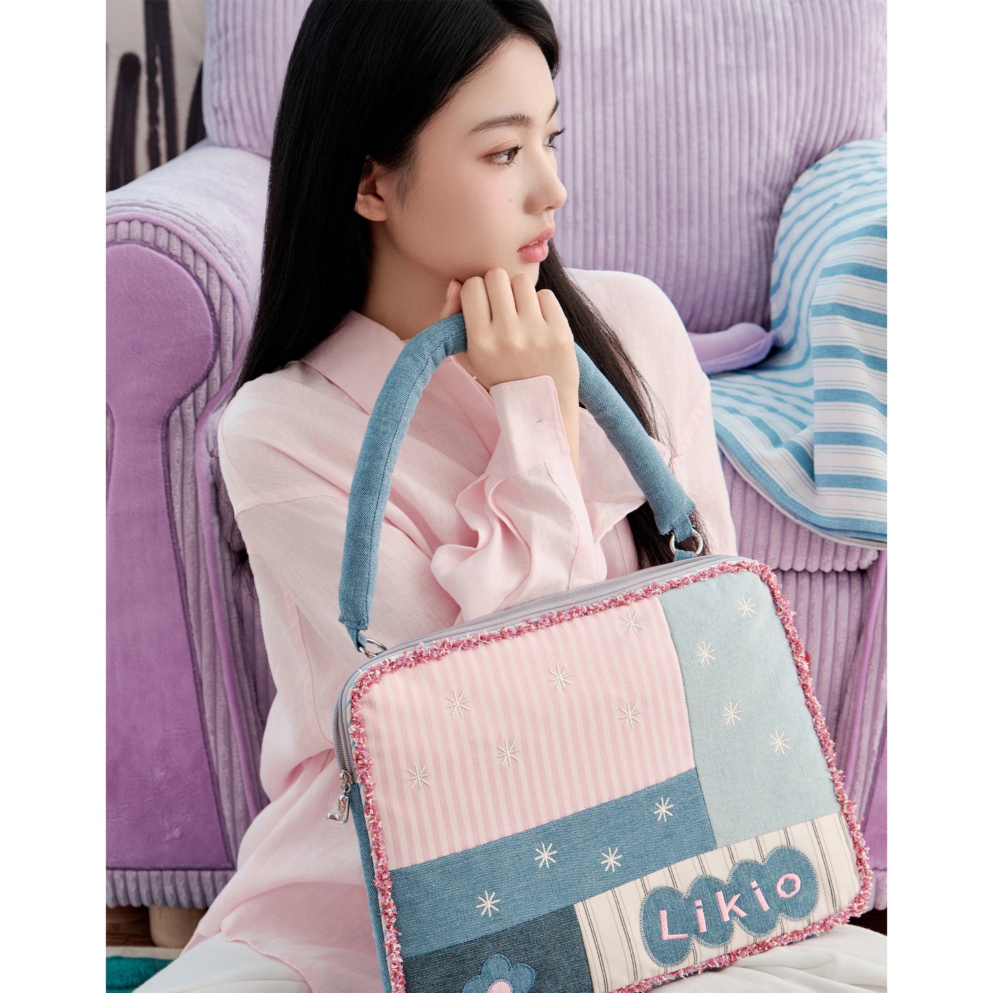 Colorful Graffiti Patchwork Laptop Bag