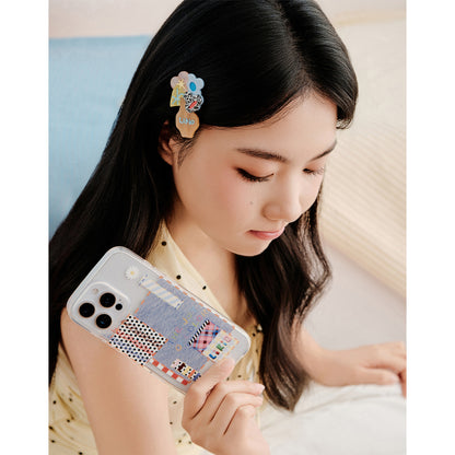 Likio × Sharkgirl Florist Collection - Inspiration Patchwork Denim MagSafe Phone case