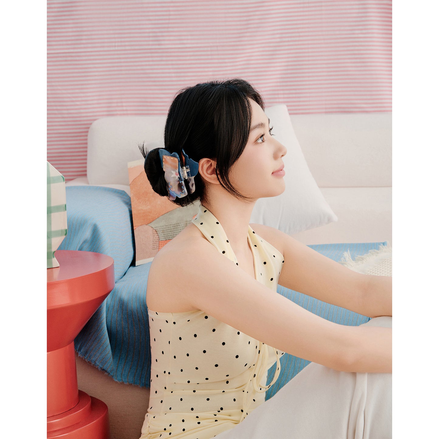 Likio × Sharkgirl Florist Collection - Floral Outline Collage Doodle Hair Claw