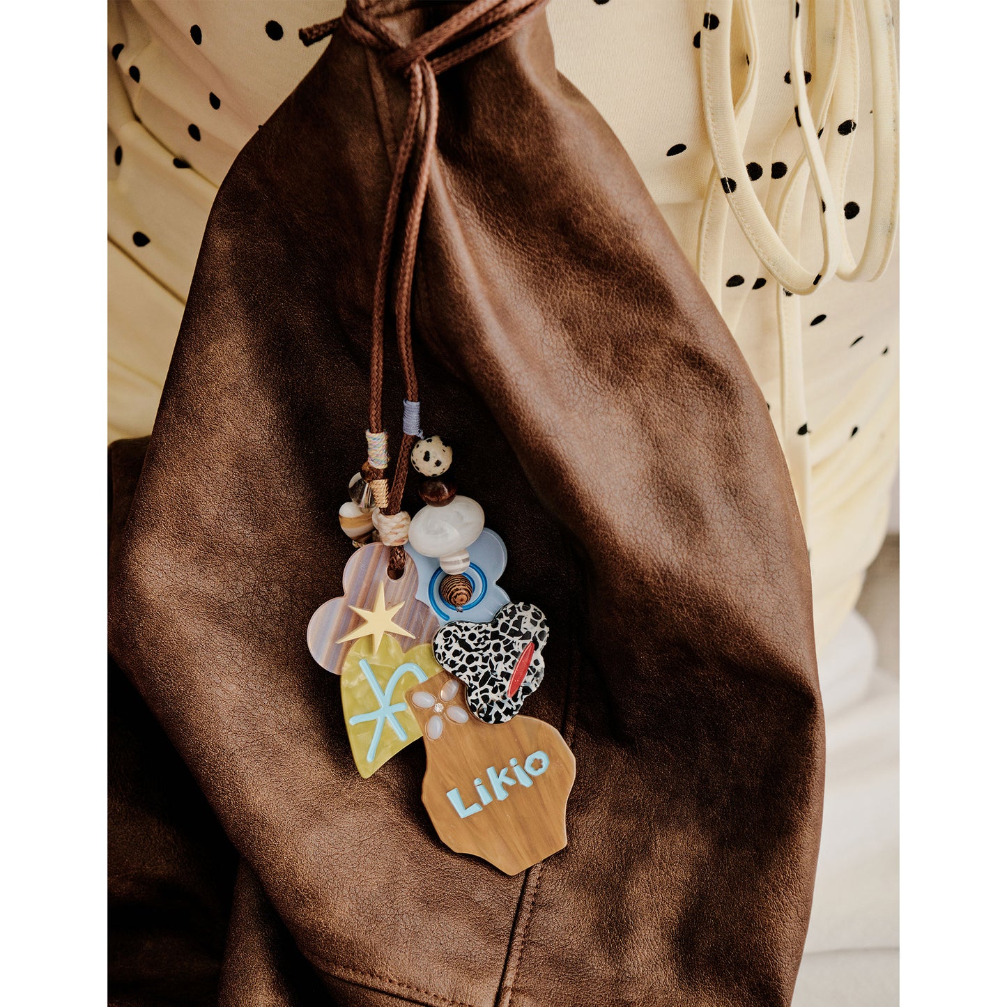 Likio × Sharkgirl Florist Collection - Polka Dot Vase Bag Charm