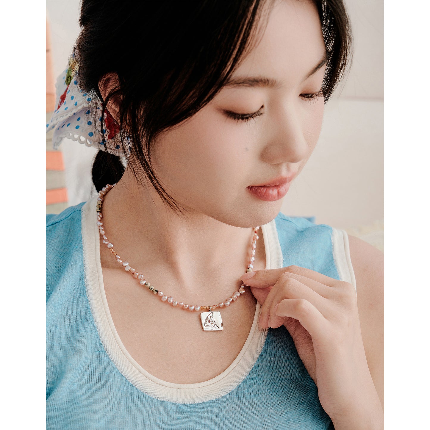 Likio × Sharkgirl Florist Collection - Vintage Coin Flower Silhouette Treasure Necklace