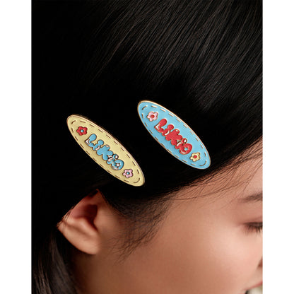 Freedom Kitchen Series Steam Graffiti Enamel Metal Hair Clip