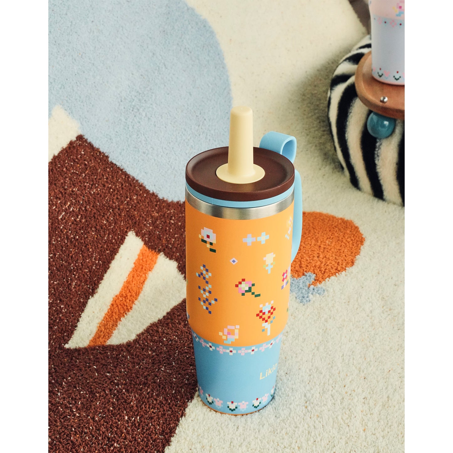 Likio Floral Mosaic Tumbler