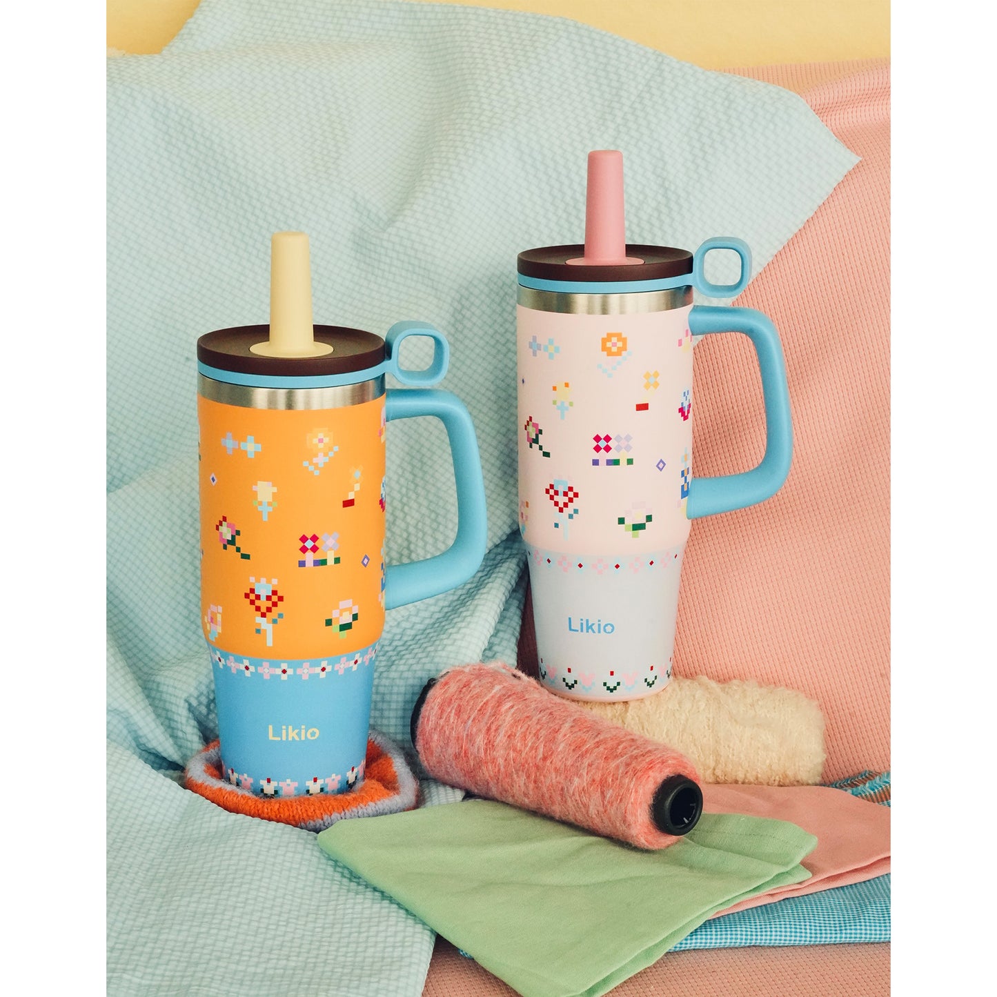 Likio Floral Mosaic Tumbler