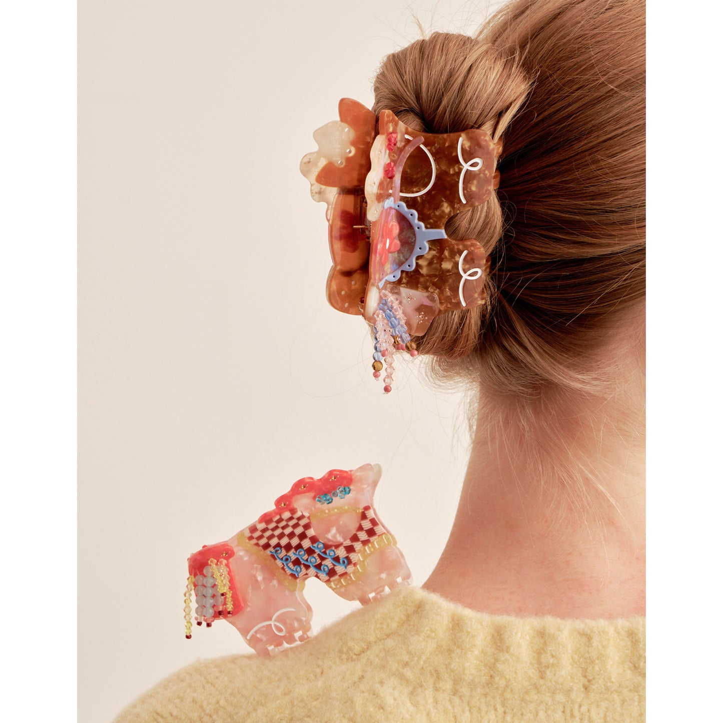 Lucky Pony Beads Hair Claw