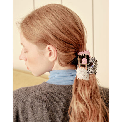 DIY Party Patchwork Yarn Hair Claw