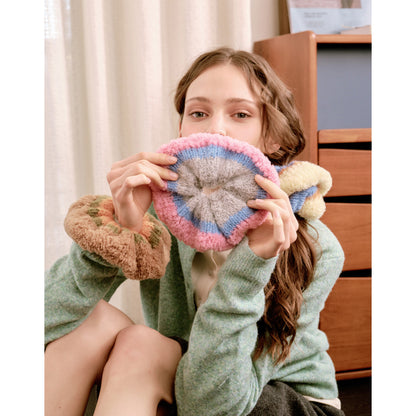 Merino Wool Colorful Knit Scrunchie