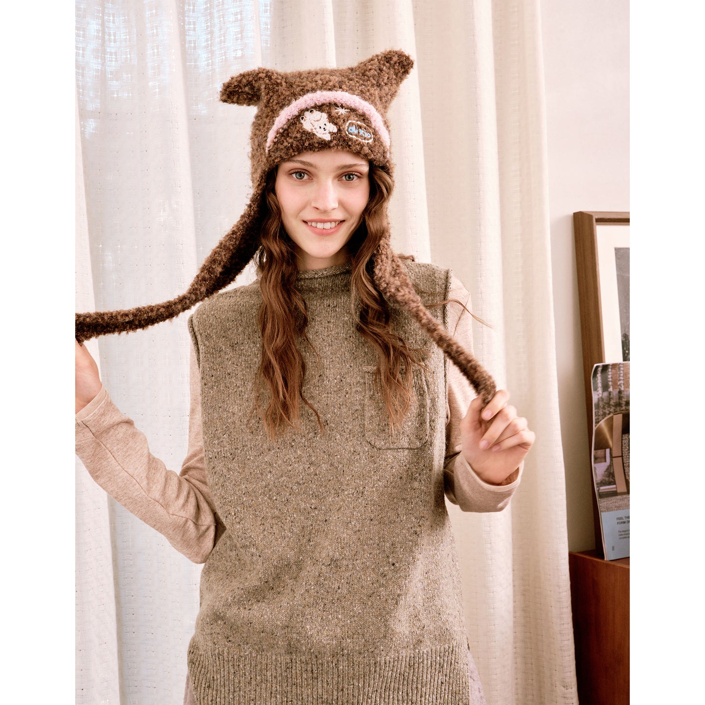 3D Embroidered Puppy-Ear Hat