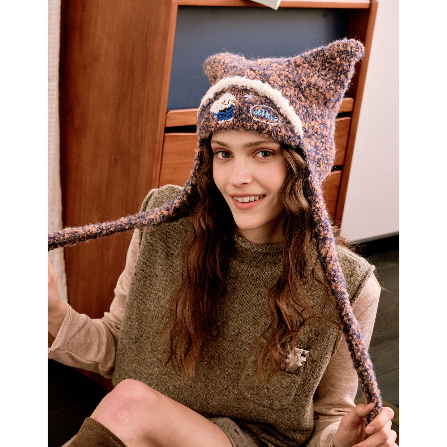 3D Embroidered Puppy-Ear Hat