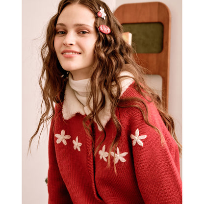 Whimsical Holiday Snowflake mini Waterdrop Hair Clip