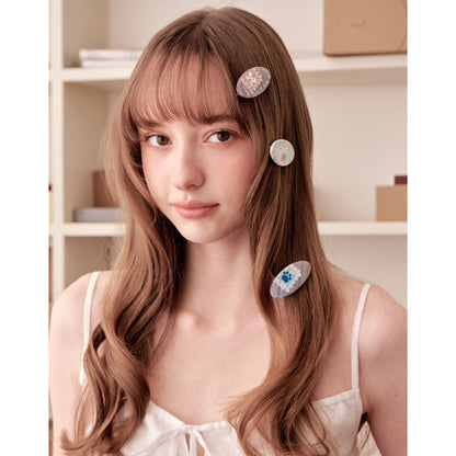 Likio Lace Imprint Oval Hair Clip
