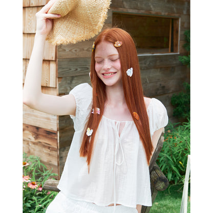 Likio × Teraoka Natsumi 2026 Collection Puppy in Bloom Yarn Hair Clip