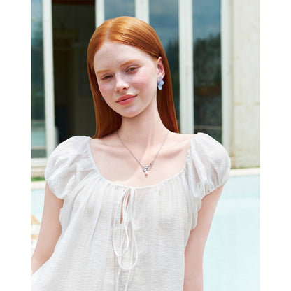Likio Orchard Collection Twinkly Starfruit Crystal & Pearl Beaded Necklace