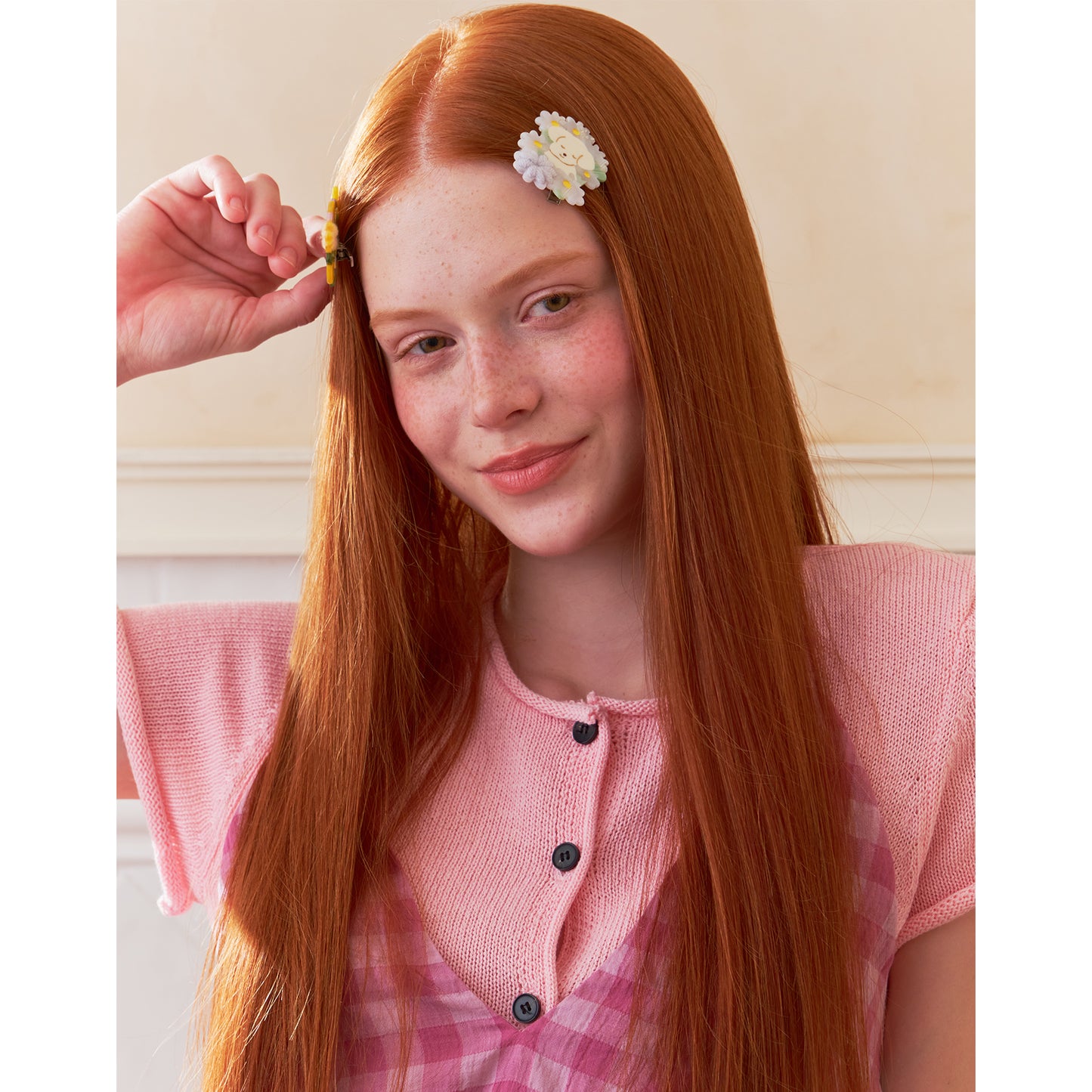 Likio × Teraoka Natsumi 2026 Collection Puppy in Bloom Yarn Hair Clip