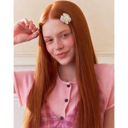 Likio × Teraoka Natsumi 2026 Collection Puppy in Bloom Yarn Hair Clip