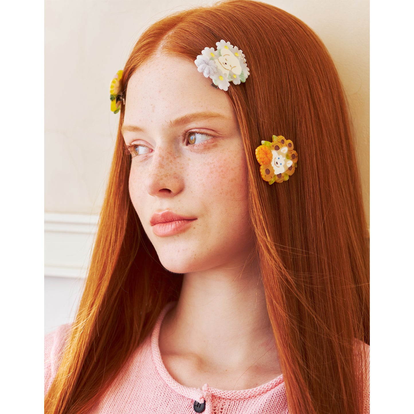 Likio × Teraoka Natsumi 2026 Collection Puppy in Bloom Yarn Hair Clip