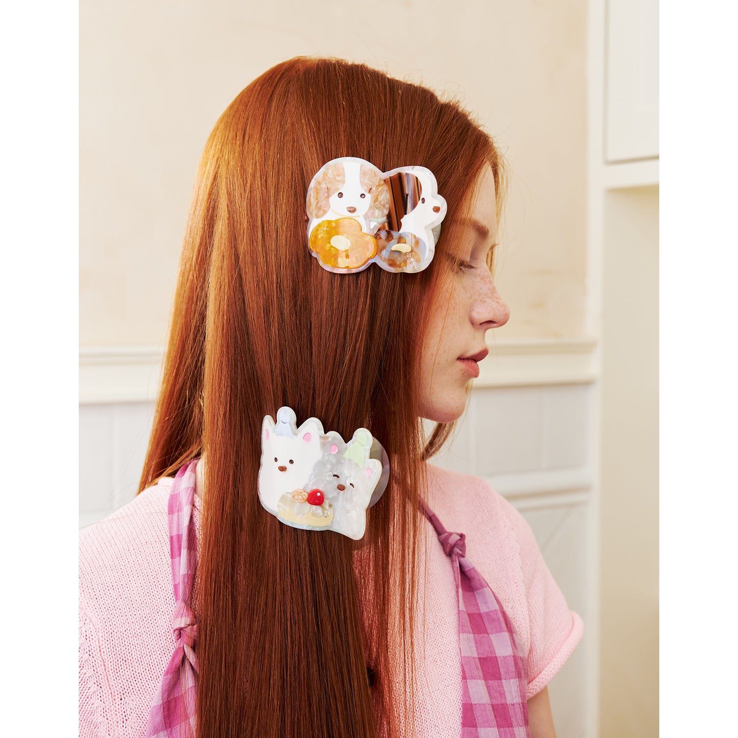Likio × Teraoka Natsumi 2026 Collection Celebration Puppy Flat Hair Claw