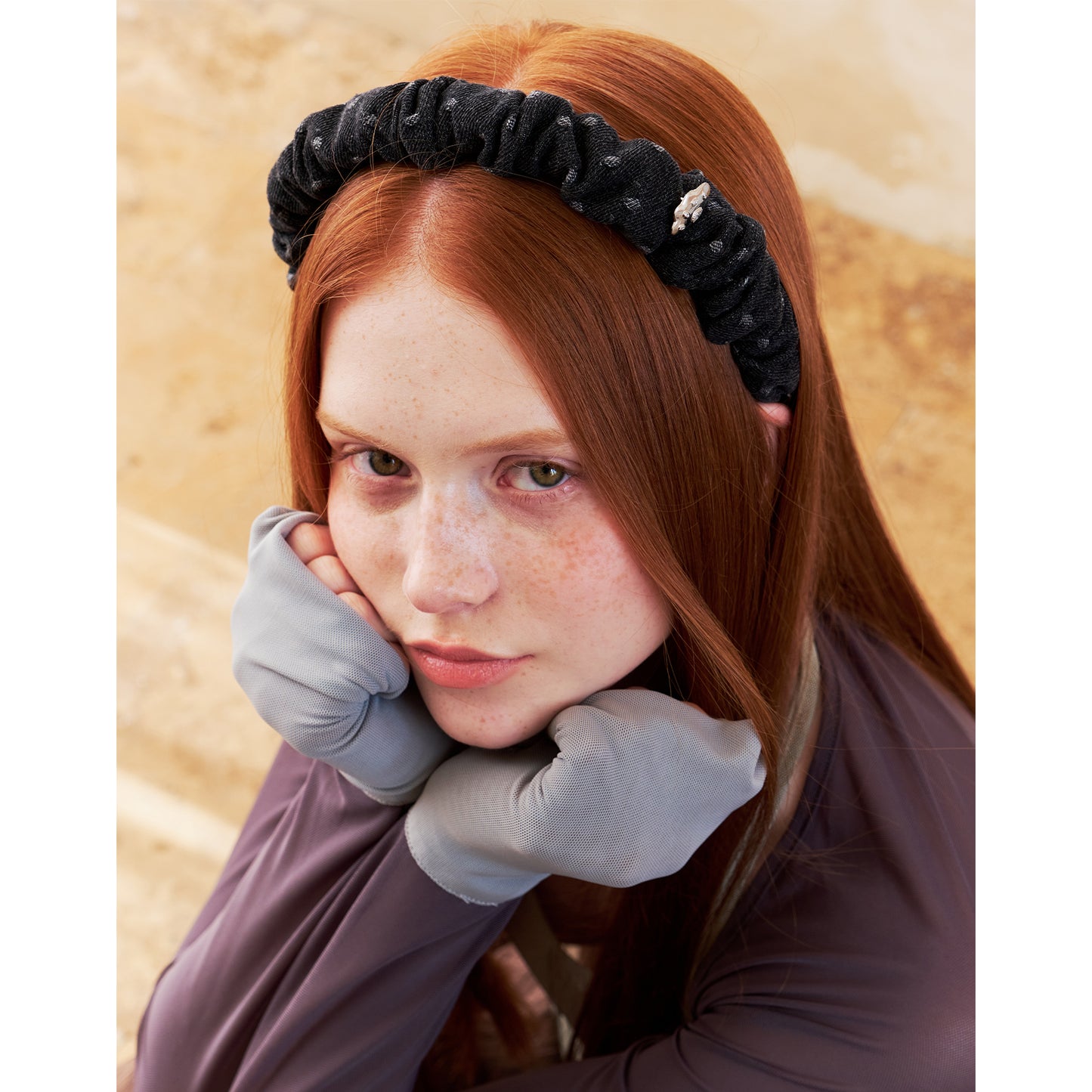 Likio × Teraoka Natsumi 2026 Collection Ruched Gem Claw Headband