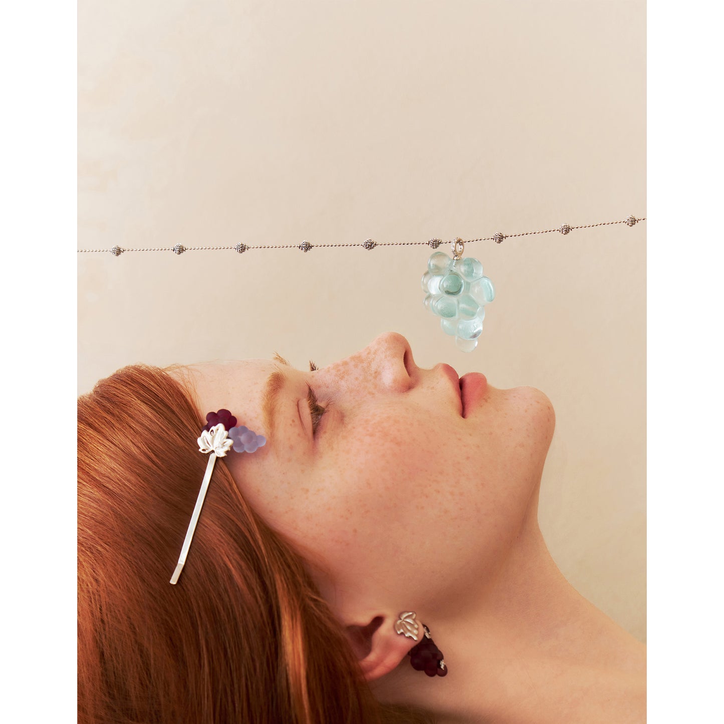 Likio Orchard Collection Dangling Grape Bobby Pin