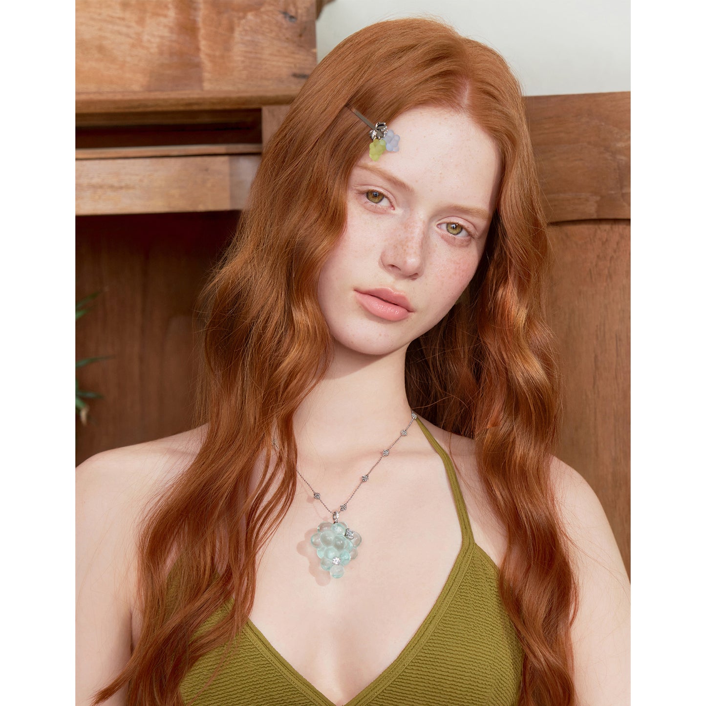 Likio Orchard Collection Dangling Grape Bobby Pin