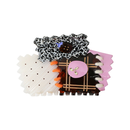 DIY Party Patchwork Yarn Hair Claw