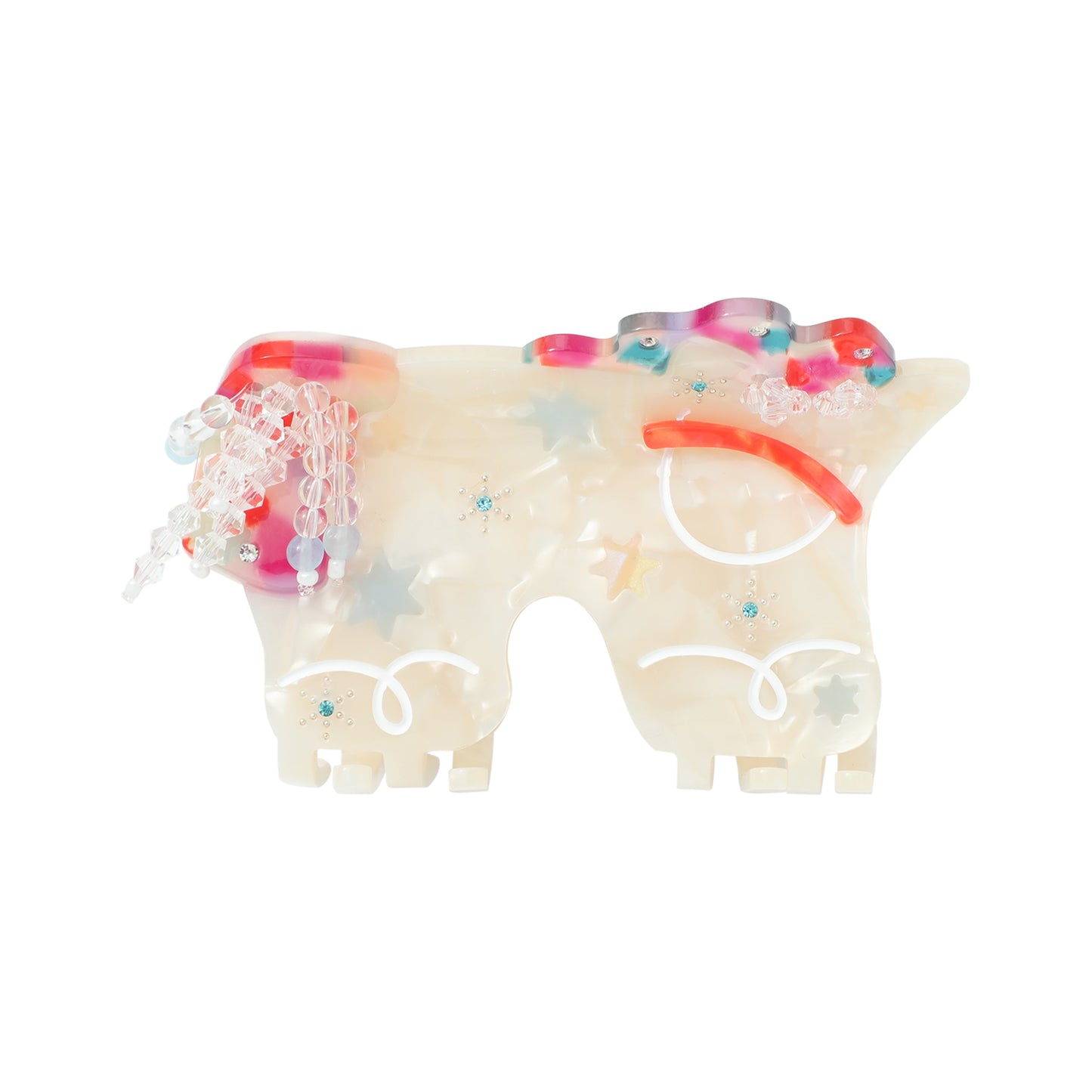 Lucky Pony Beads Hair Claw