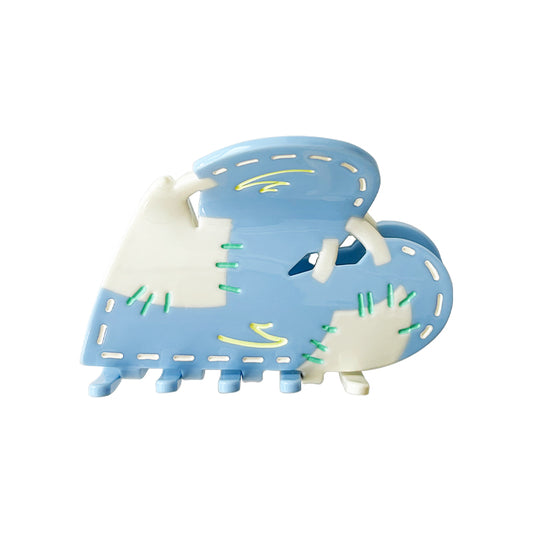 Mended Heart Patchwork Hair Claw