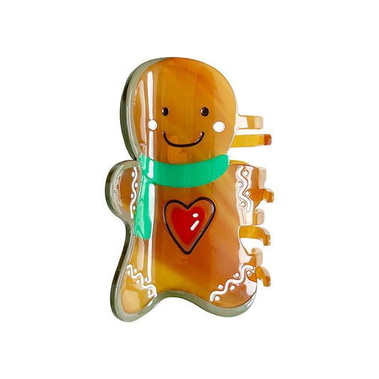 Brave Heart Gingerbread Hair Claw