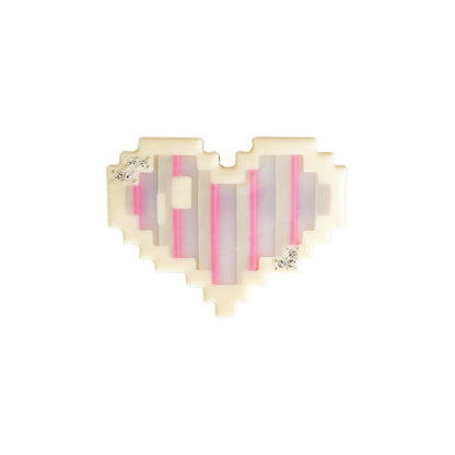 Pixelated heart side clip