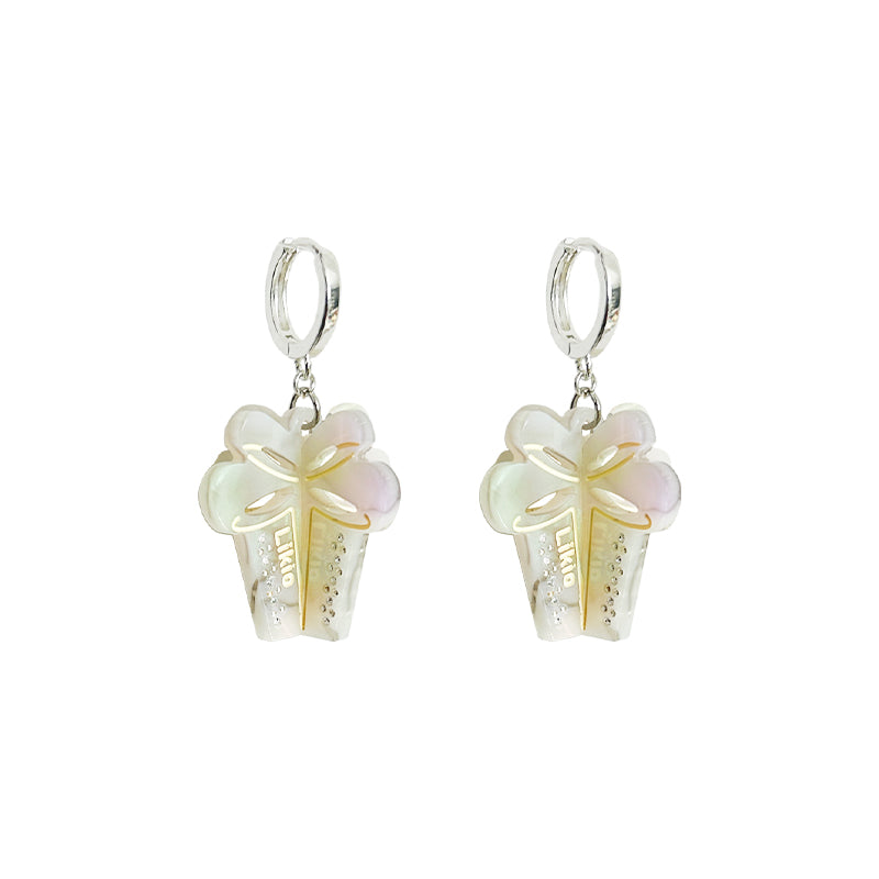 3D Ribbon Gift Earrings