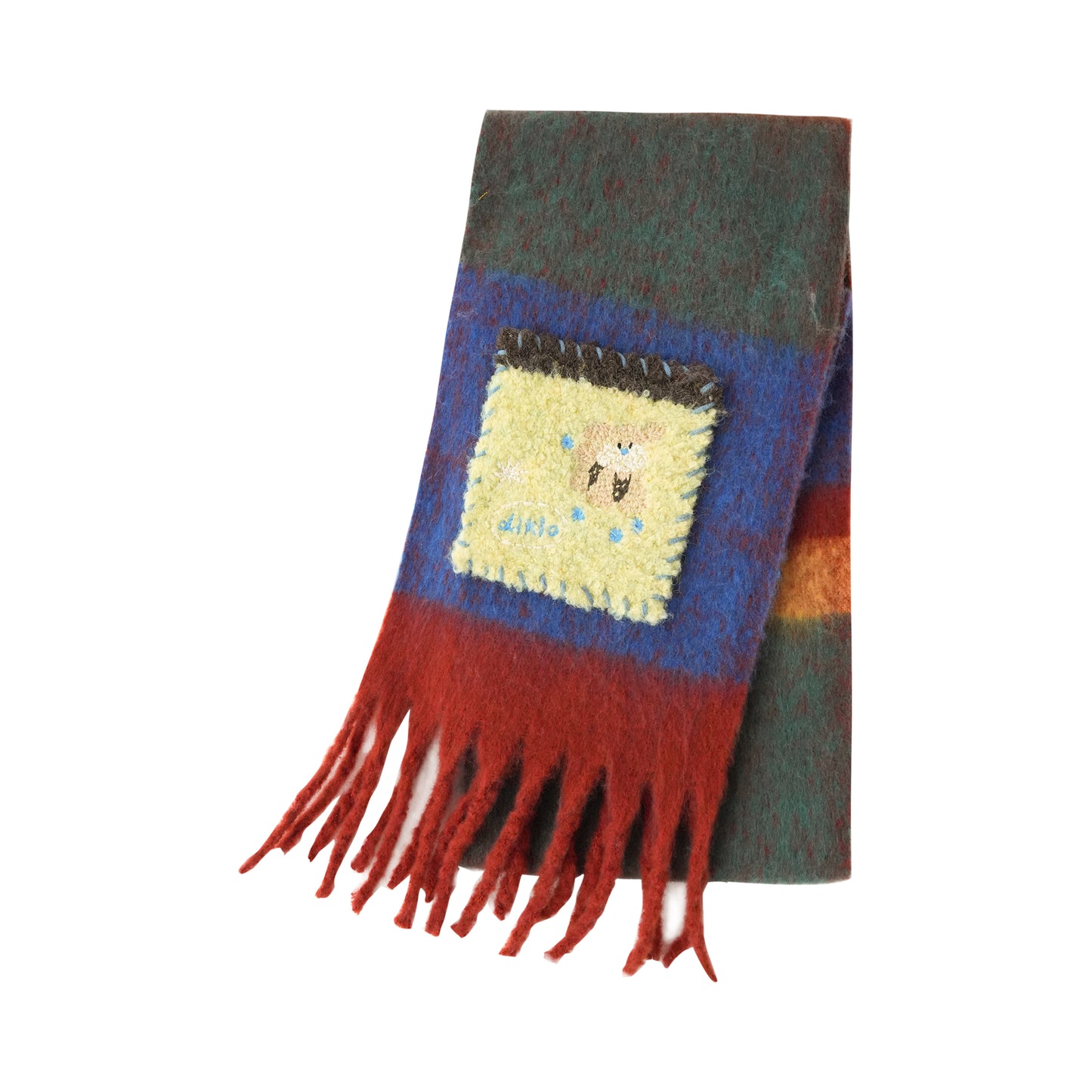 Graffiti Puppy Rainbow Mohair Scarf