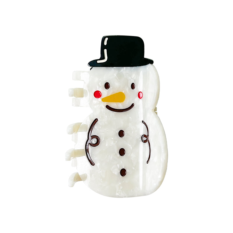 Top Hat Snowman Hair Claw