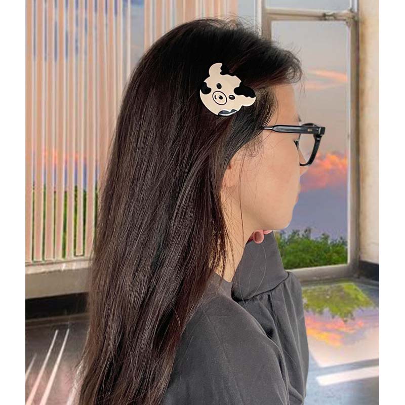 Cow Bear Side Hair Clip