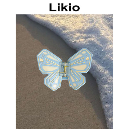 Geometric Patchwork Butterfly Hair Claw