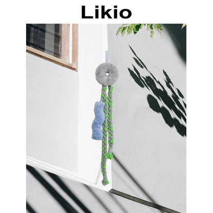 Creamy Donut Braid Hair Claw Storage