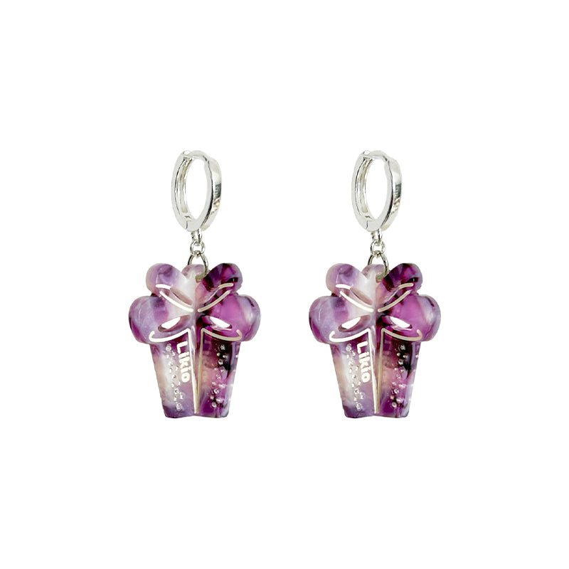 3D Ribbon Gift Earrings