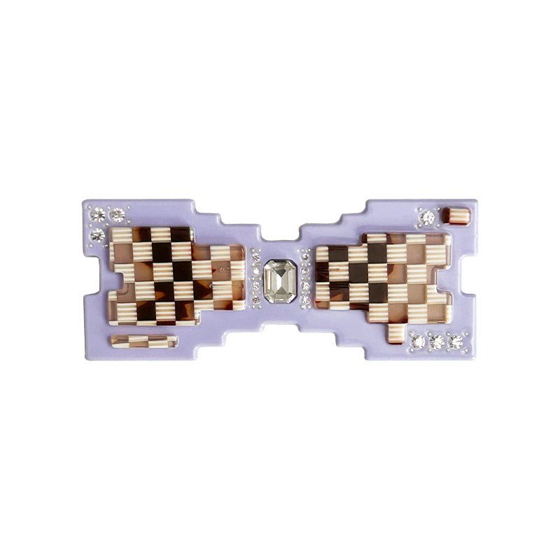 Pixelated diamond bow side clip