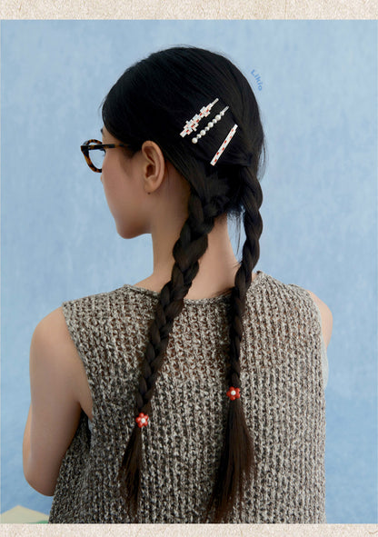 Likio x Xiaoxiao – Checkered Sugar Cube Enamel Hair Clip