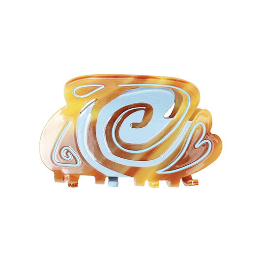 Coffee Shop Series Heart Latte Hand-Drawn Hair Claw