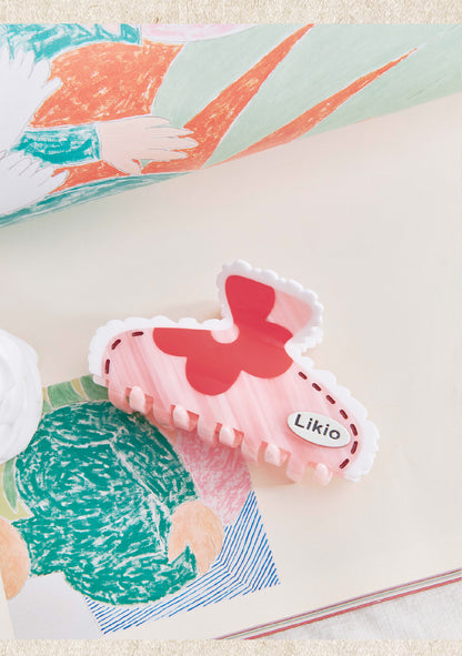 Likio x Xiaoxiao – Lace Edge Colorblock Hair Claw