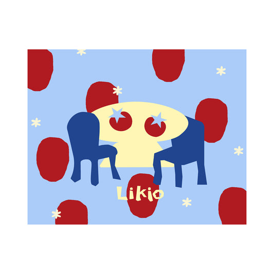 Freedom Kitchen Series - Vintage Restaurant Color Block Fluffy Blanket