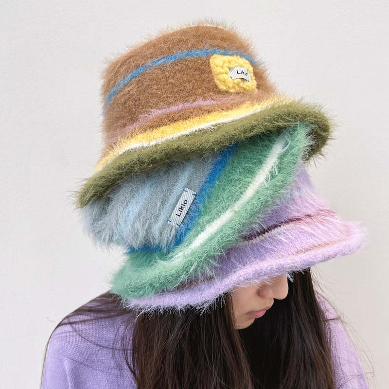 Fluffy painting hat