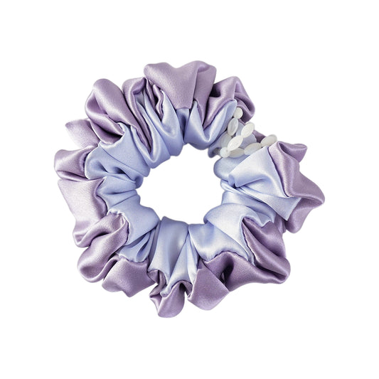 Likio Sea Dream Coral Silk Colourblock Beaded Scrunchie