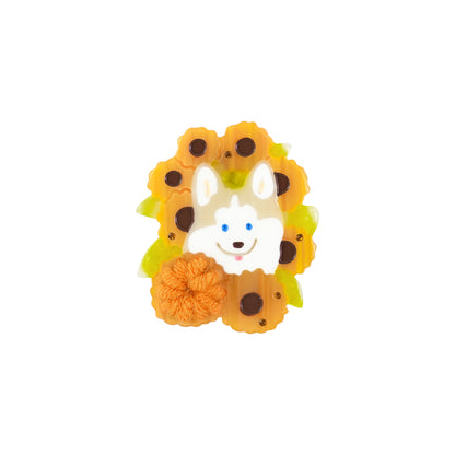 Likio × Teraoka Natsumi 2026 Collection Puppy in Bloom Yarn Hair Clip