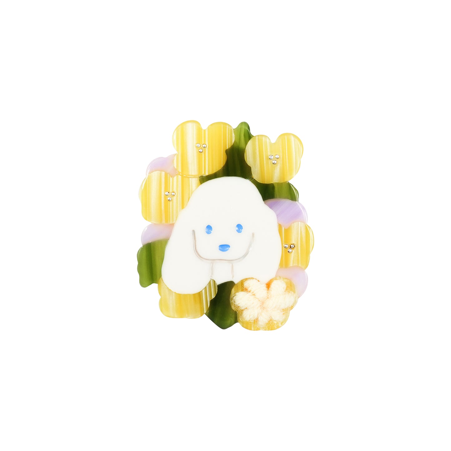 Likio × Teraoka Natsumi 2026 Collection Puppy in Bloom Yarn Hair Clip