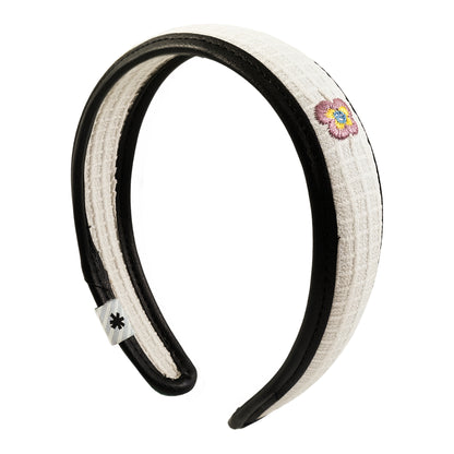 Likio × Teraoka Natsumi 2026 Collection Floral Leather-Trim Headband