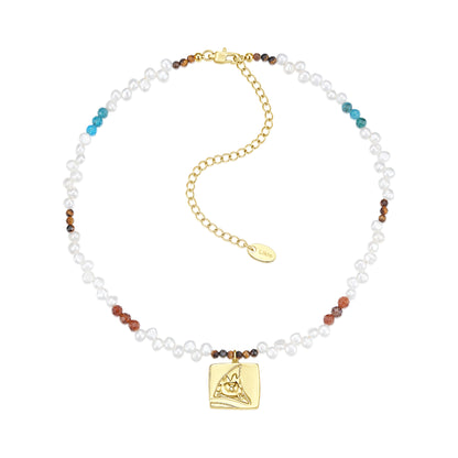 Likio × Sharkgirl Florist Collection - Vintage Coin Flower Silhouette Treasure Necklace