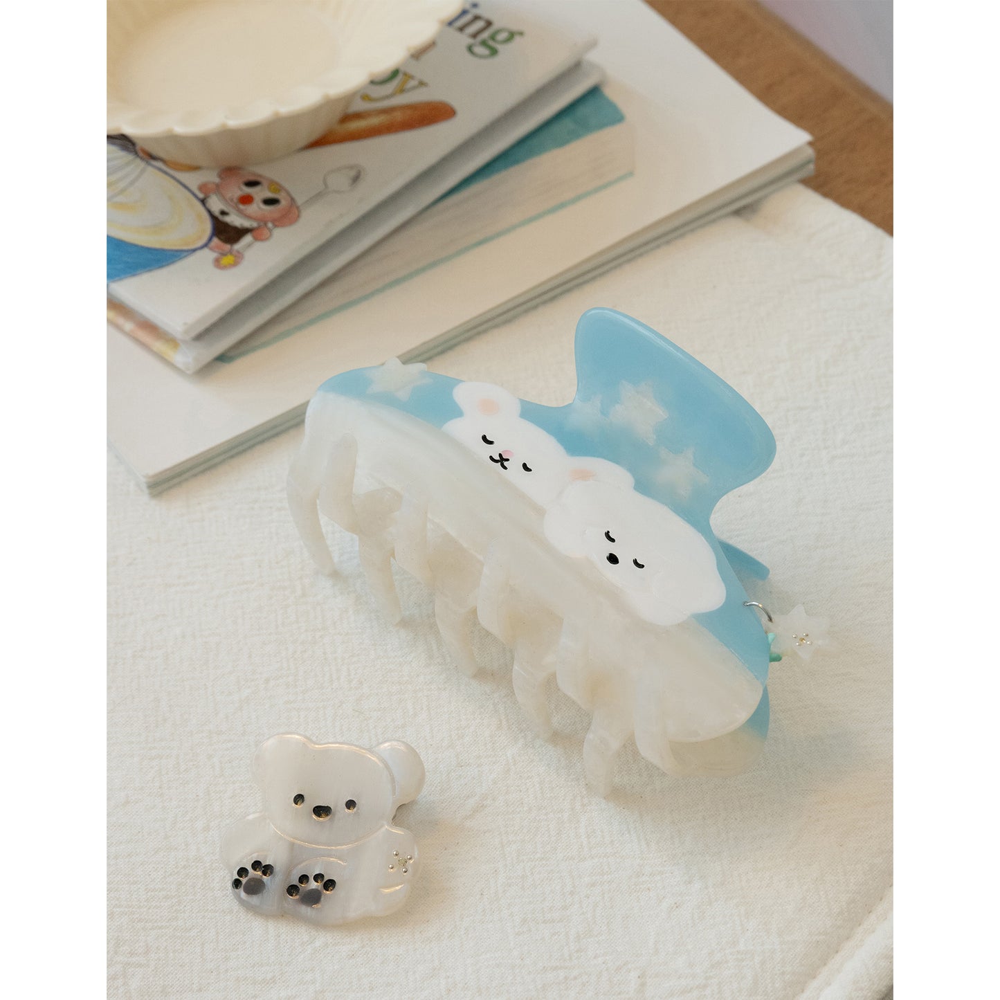Likio × Teraoka Natsumi 2026 Collection Starry Quilt Hair Claw & Hair Clip Set