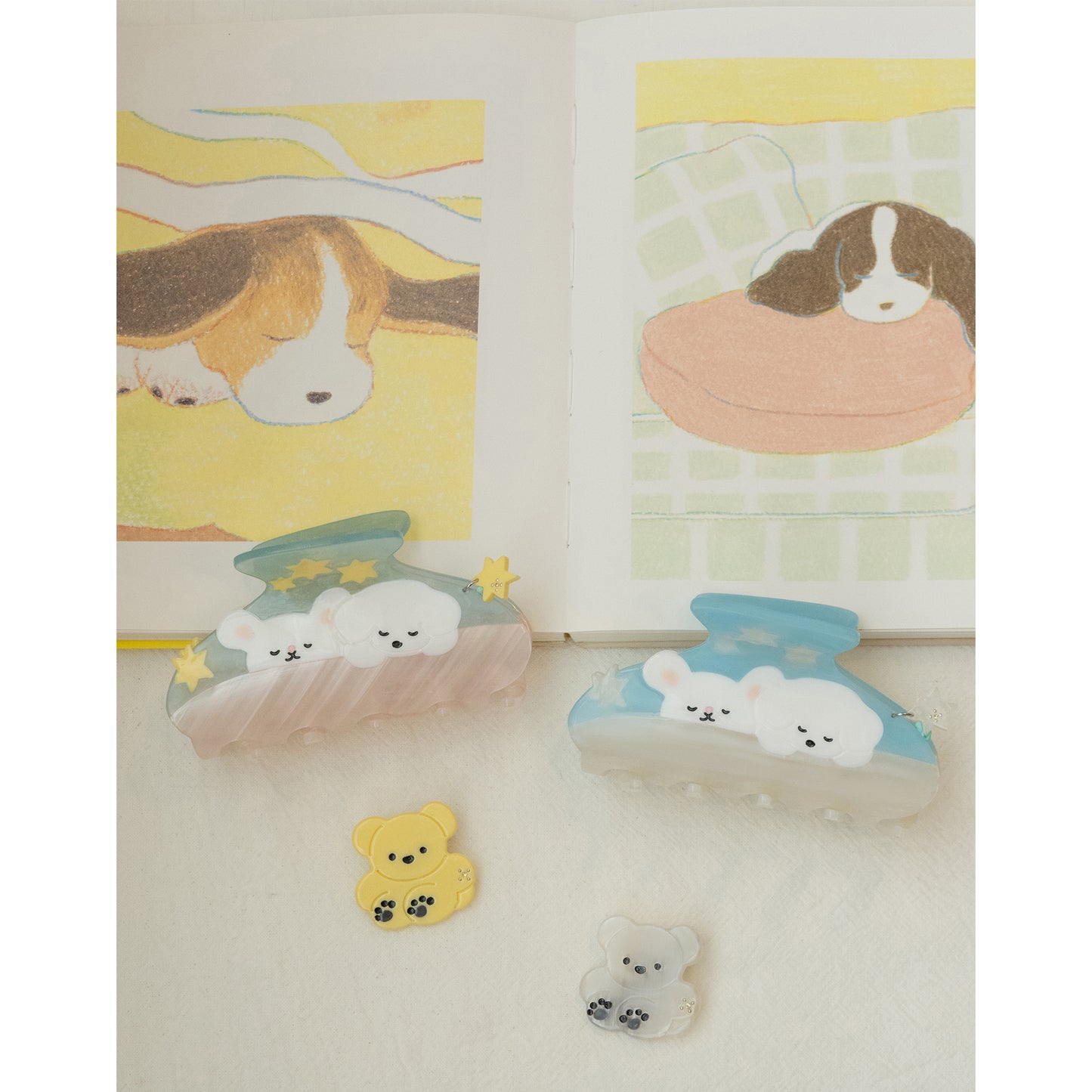 Likio × Teraoka Natsumi 2026 Collection Starry Quilt Hair Claw & Hair Clip Set