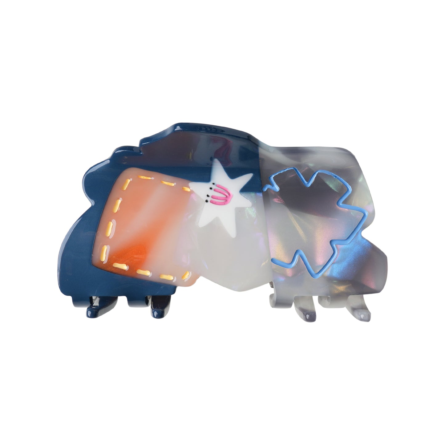 Likio × Sharkgirl Florist Collection - Floral Outline Collage Doodle Hair Claw